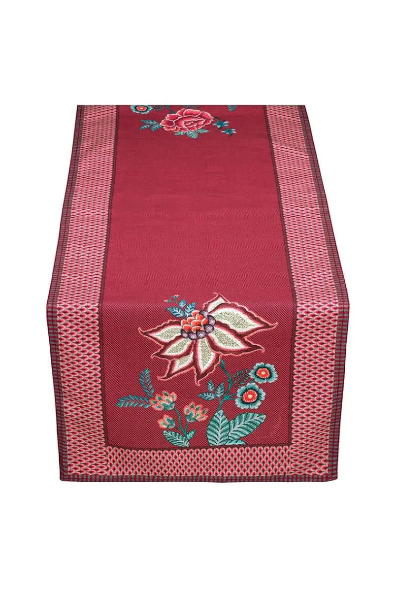 Pip Studio Tischlaufer|Flower Festival Tischläufer Dunkel Rosa