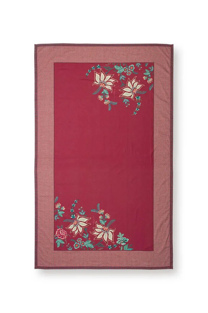 Pip Studio Tischtuch|Flower Festival Tischtuch Dunkel Rosa