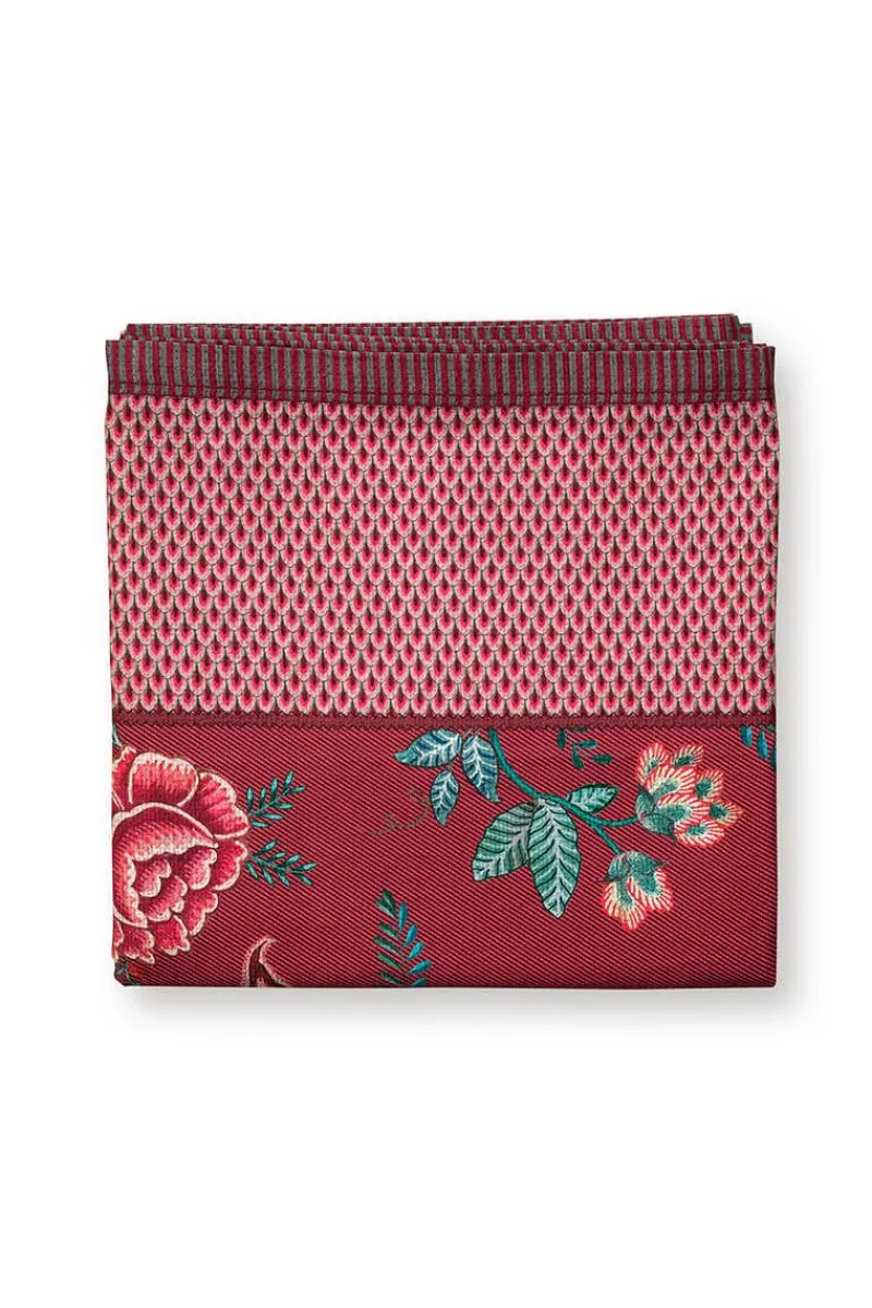 Pip Studio Tischtuch|Flower Festival Tischtuch Dunkel Rosa