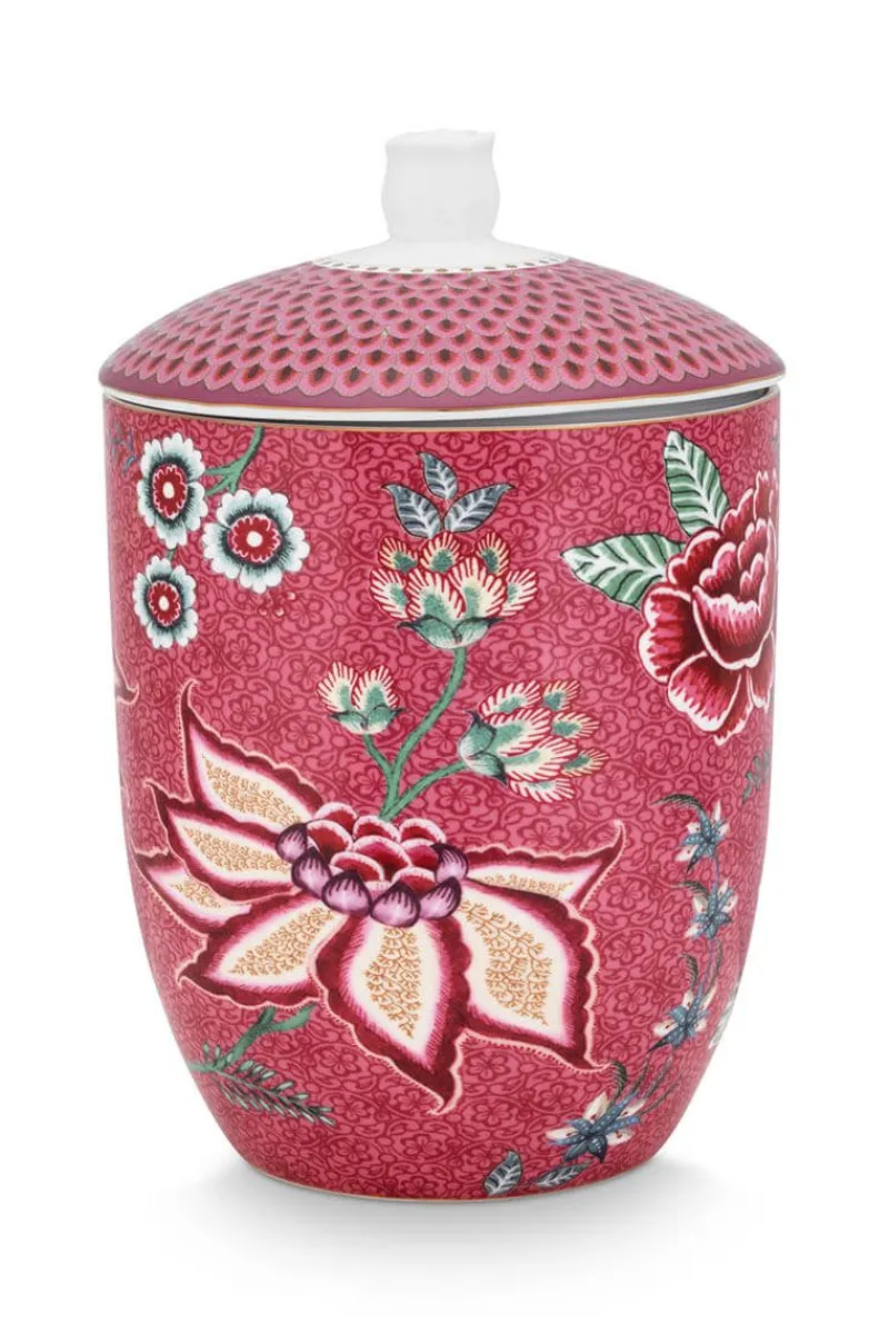 Pip Studio Vorratsdosen|Flower Festival Vorratsdose Dunkel Rosa