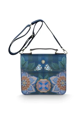 Pip Studio Taschen|Umhängetaschen|Frances Schultertasche Flores Felices Dunkel Blau