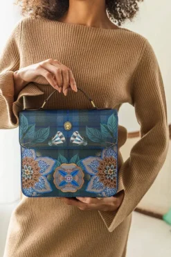 Pip Studio Taschen|Umhängetaschen|Frances Schultertasche Flores Felices Dunkel Blau