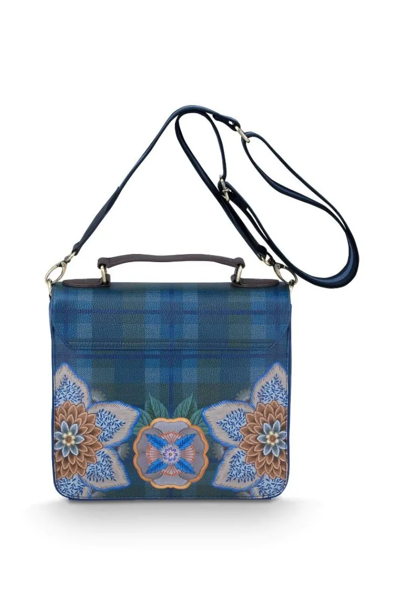 Pip Studio Taschen|Umhängetaschen|Frances Schultertasche Flores Felices Dunkel Blau