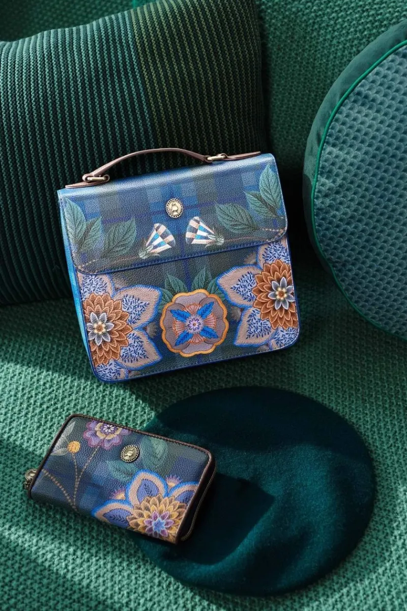 Pip Studio Taschen|Umhängetaschen|Frances Schultertasche Flores Felices Dunkel Blau