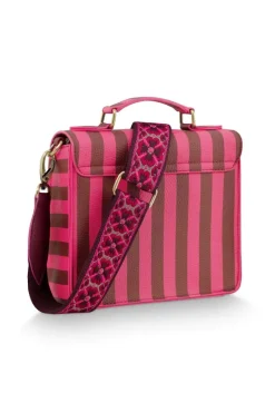 Pip Studio Taschen|Umhängetaschen|Frances Schultertasche Klein Streifen Rosa