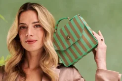 Pip Studio Taschen|Umhängetaschen|Frances Schultertasche Klein Streifen Grün