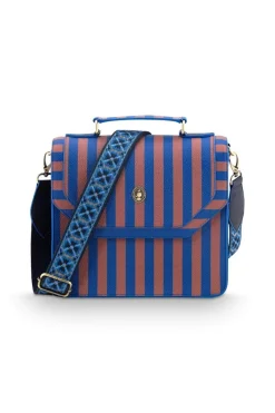 Pip Studio Taschen|Umhängetaschen|Frances Schultertasche Mittel Streifen Blau