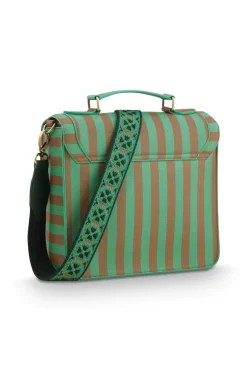 Pip Studio Taschen|Umhängetaschen|Frances Schultertasche Mittel Streifen Grün