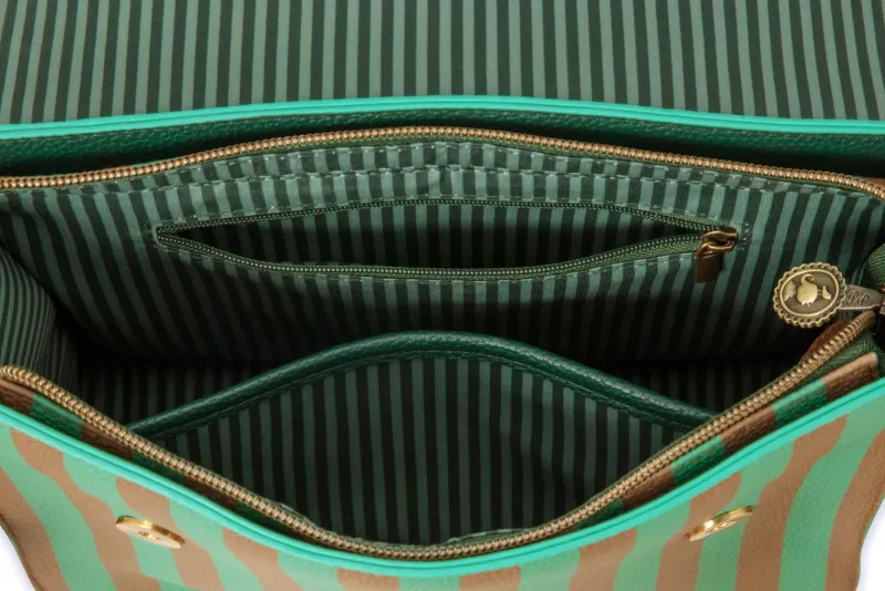 Pip Studio Taschen|Umhängetaschen|Frances Schultertasche Mittel Streifen Grün
