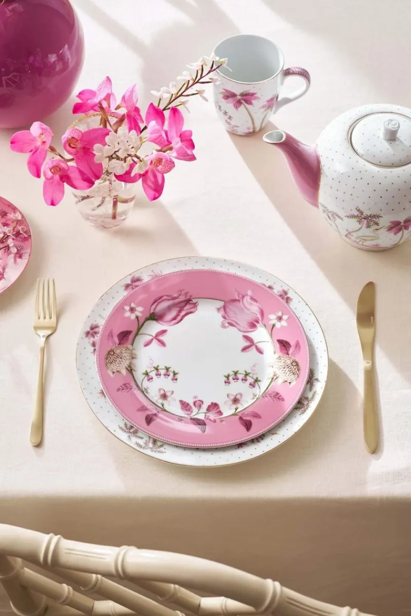 Pip Studio Frühstücksteller|Frühstücksteller Jolie Tulpe Rosa 23cm