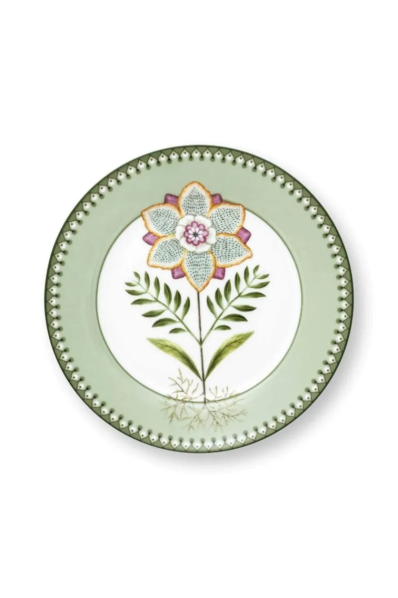 Pip Studio Frühstücksteller|Frühstücksteller Lily&Lotus Hell 21cm Grün