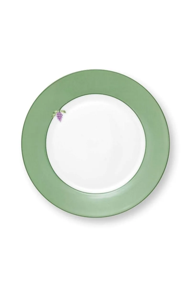 Pip Studio Frühstücksteller|Frühstücksteller Lily&Lotus Uni Hell 21cm Grün