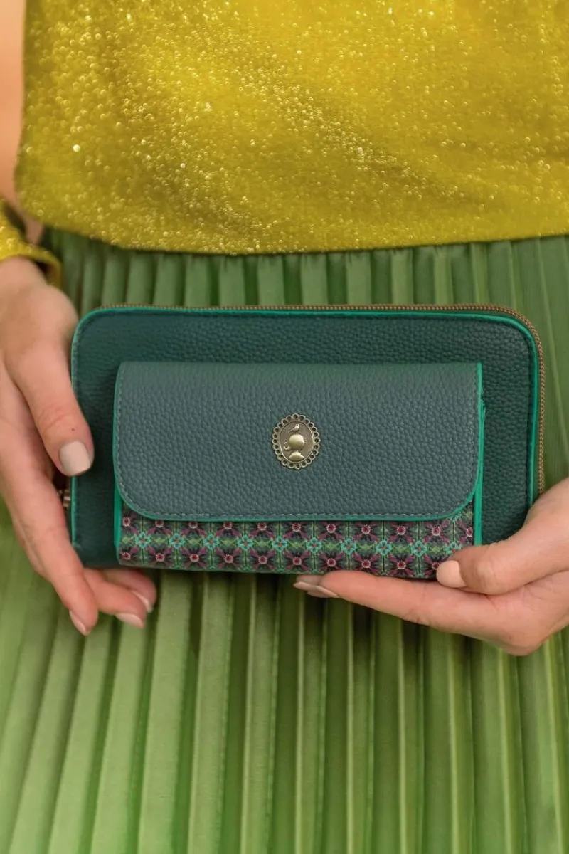 Pip Studio Taschen|Geldbörsen|Geldbörse Fach Uni Grün