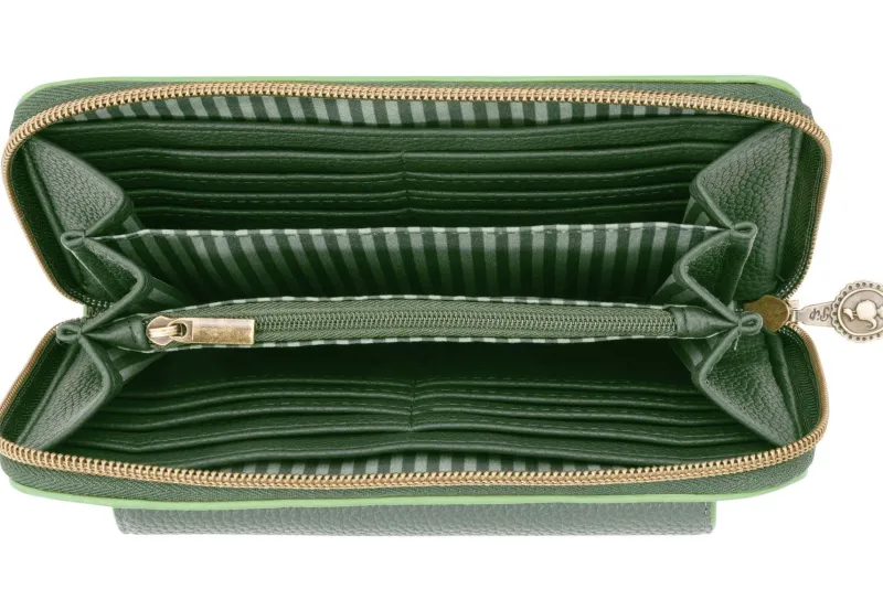 Pip Studio Taschen|Geldbörsen|Geldbörse Fach Uni Grün