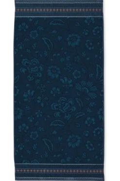Pip Studio Handtücher|Große Handtuch Jasmin Jacquard Dunkel 70x140cm Blau