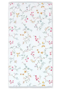 Pip Studio Handtücher|Große Handtuch Les Fleurs 70x140 cm Weiß