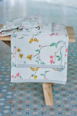 Pip Studio Handtücher|Große Handtuch Les Fleurs 70x140 cm Weiß