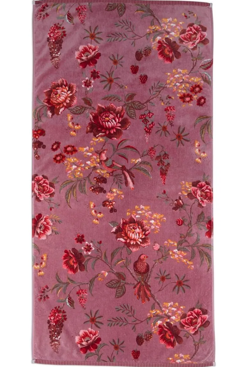 Pip Studio Handtücher|Große Handtuch Secret Garden Mauve 70x140cm Violett