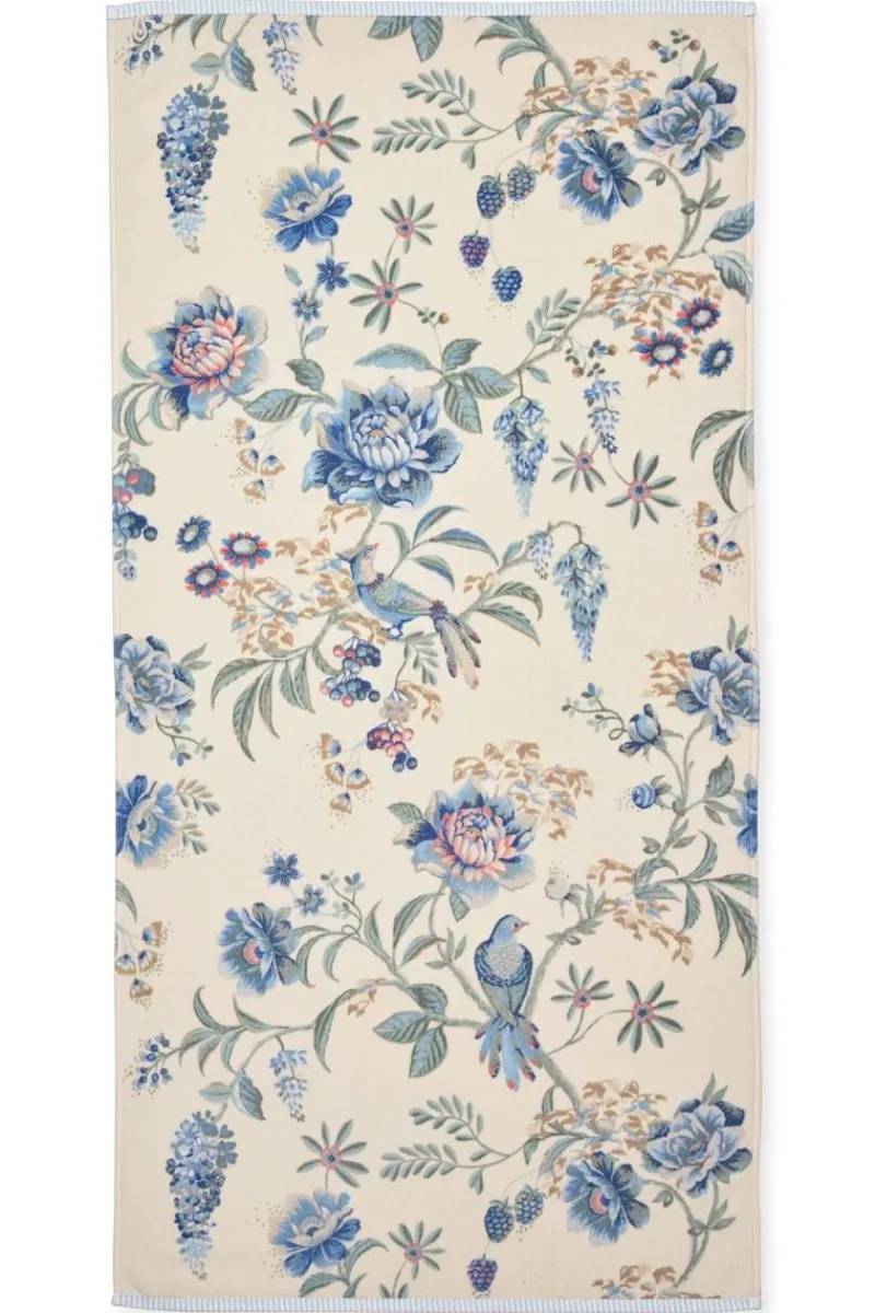 Pip Studio Handtücher|Große Handtuch Secret Garden Weiß/ 70x140cm Blau