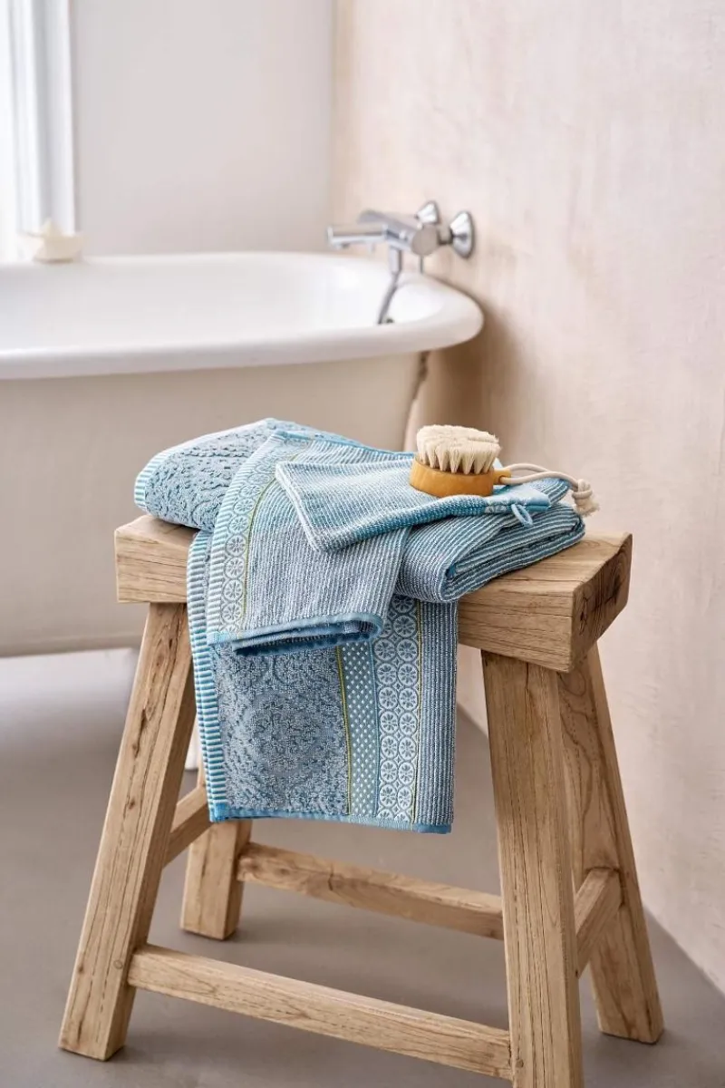 Pip Studio Handtücher|Große Handtuch Soft Zellige /Grau 70x140cm Blau