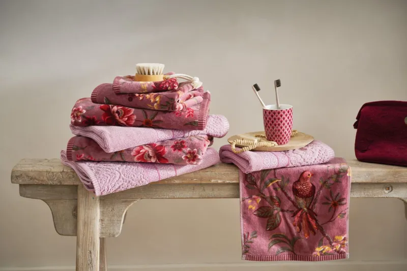 Pip Studio Handtücher|Große Handtuch Soft Zellige Lila 70x140cm Violett