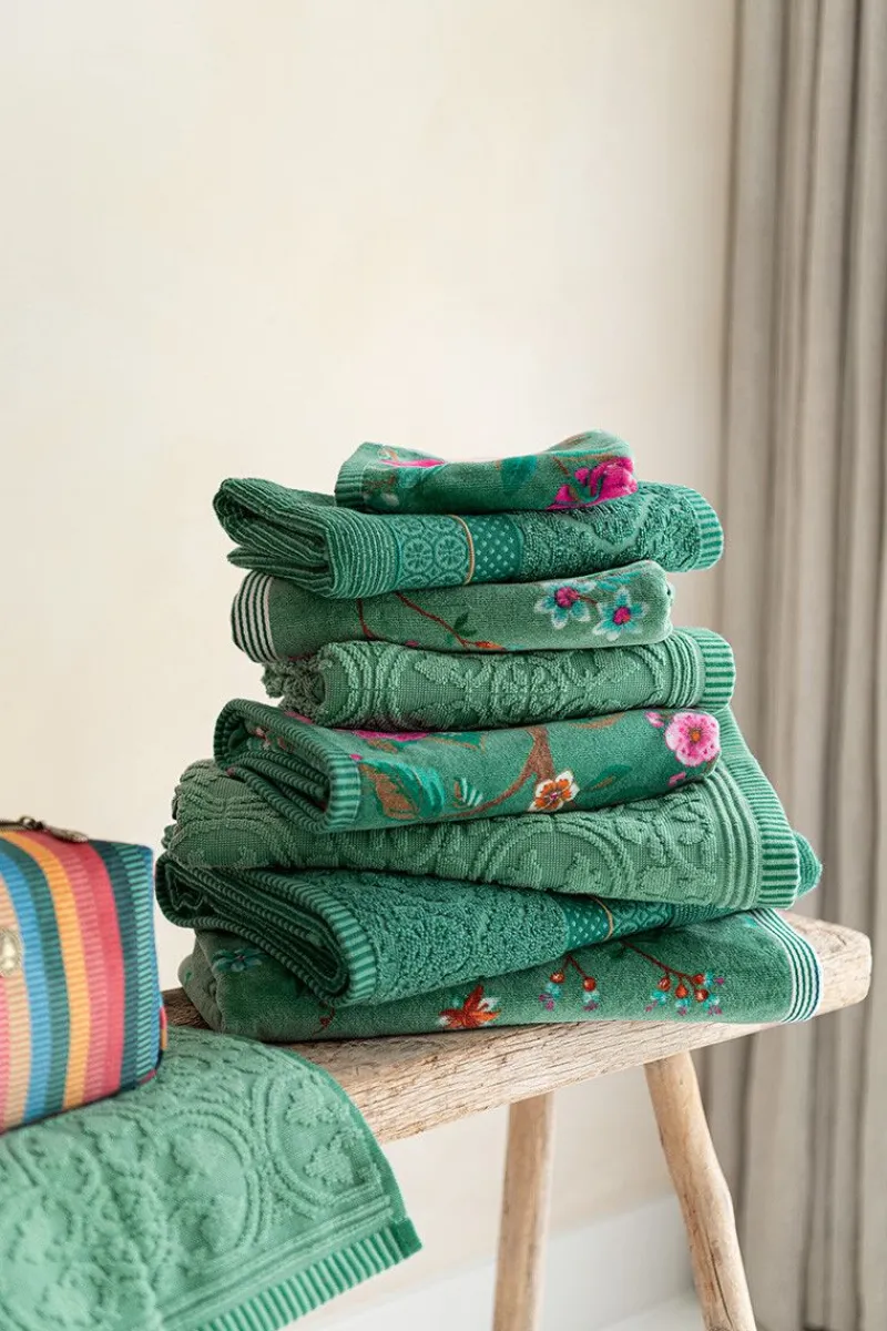 Pip Studio Handtücher|Große Handtuch Tile de Pip 70x140 cm Grün
