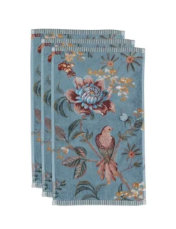 Pip Studio Gästetücher|Gästehandtuch Set/3 Secret Garden 30x50cm Blau