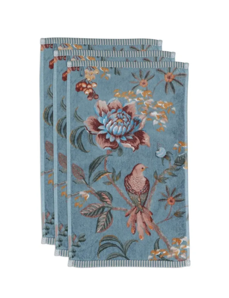 Pip Studio Gästetücher|Gästehandtuch Set/3 Secret Garden 30x50cm Blau
