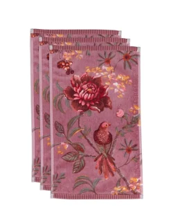 Pip Studio Gästetücher|Gästehandtuch Set/3 Secret Garden Mauve 30x50cm Violett