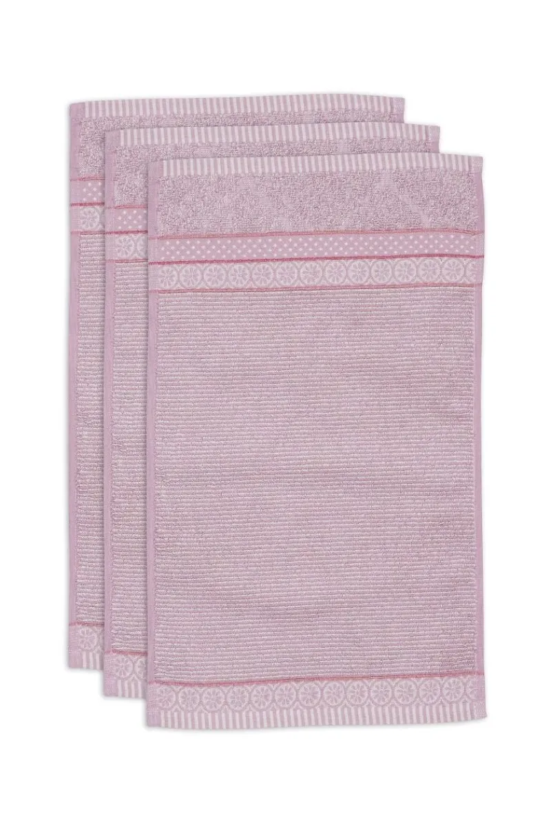 Pip Studio Gästetücher|Gästehandtuch Set/3 Soft Zellige Lila 30X50cm Violett