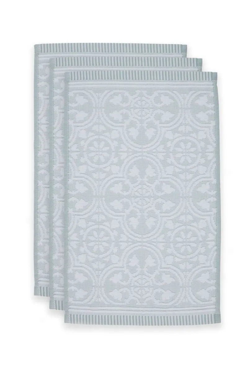 Pip Studio Gästetücher|Gästehandtuch Set/3 Tile de Pip Hell 30x50 cm Blau