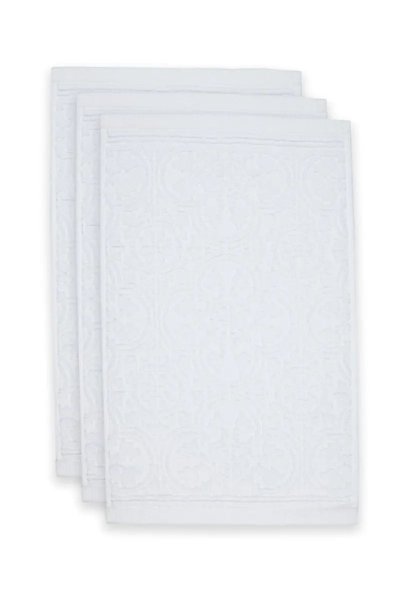 Pip Studio Gästetücher|Gästehandtuch Set/3 Tile de Pip 30x50 cm Weiß