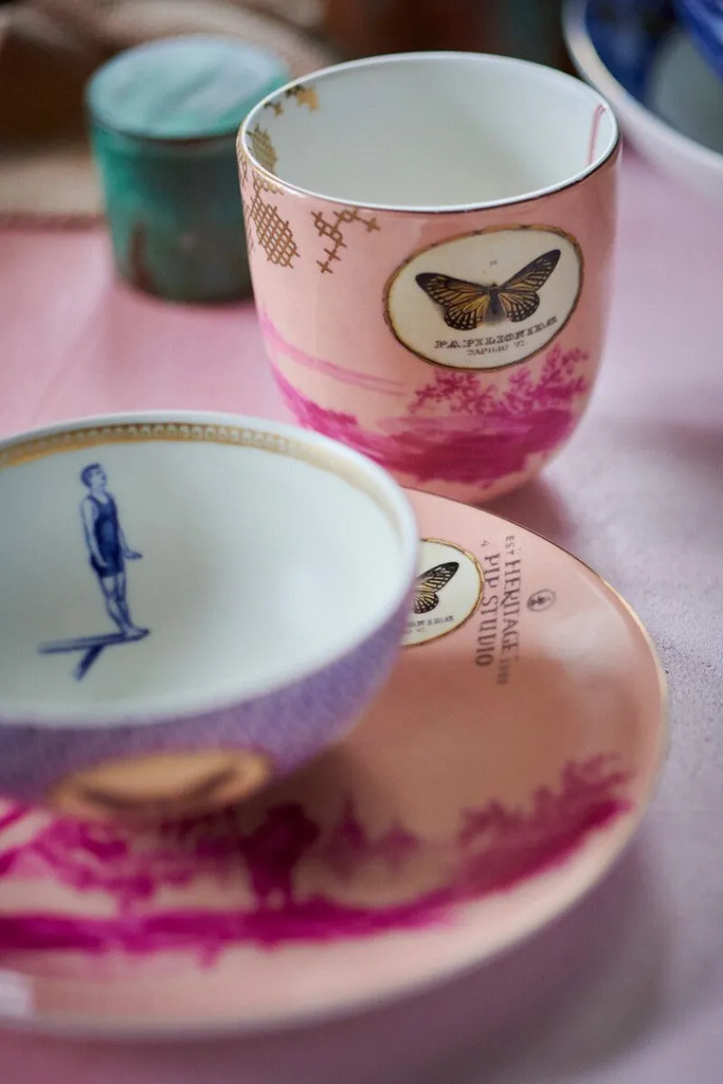 Pip Studio Gebäckteller|Heritage Gebäckteller Bemalt Rosa 18 cm