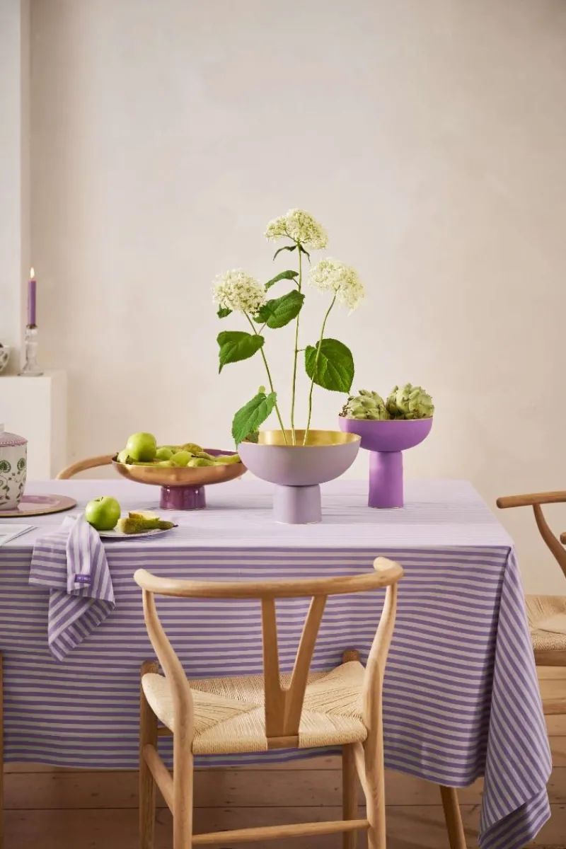 Pip Studio Schalen Und Tabletts|Obstschalen|Hohe Schale Metall Matt Lila 20cm Violett