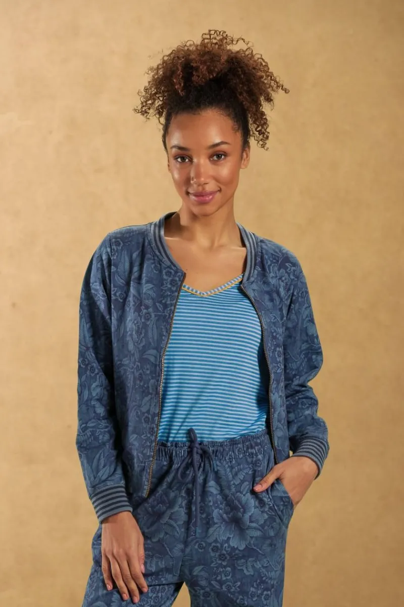 Pip Studio Pullover & Strickjacken|Pullover Und Strickjacken|Jacke Casa dei Fiori Blau