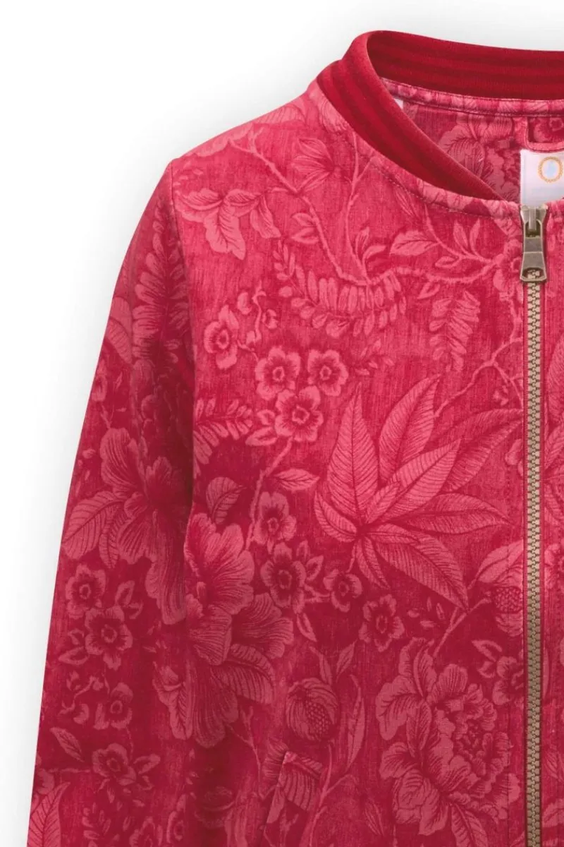 Pip Studio Pullover & Strickjacken|Pullover Und Strickjacken|Jacke Casa dei Fiori Himbeere Rot