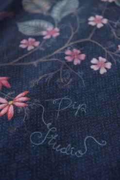 Pip Studio Kissenbezüge|Kissenbezug Tokyo Bouquet Dunkelblau