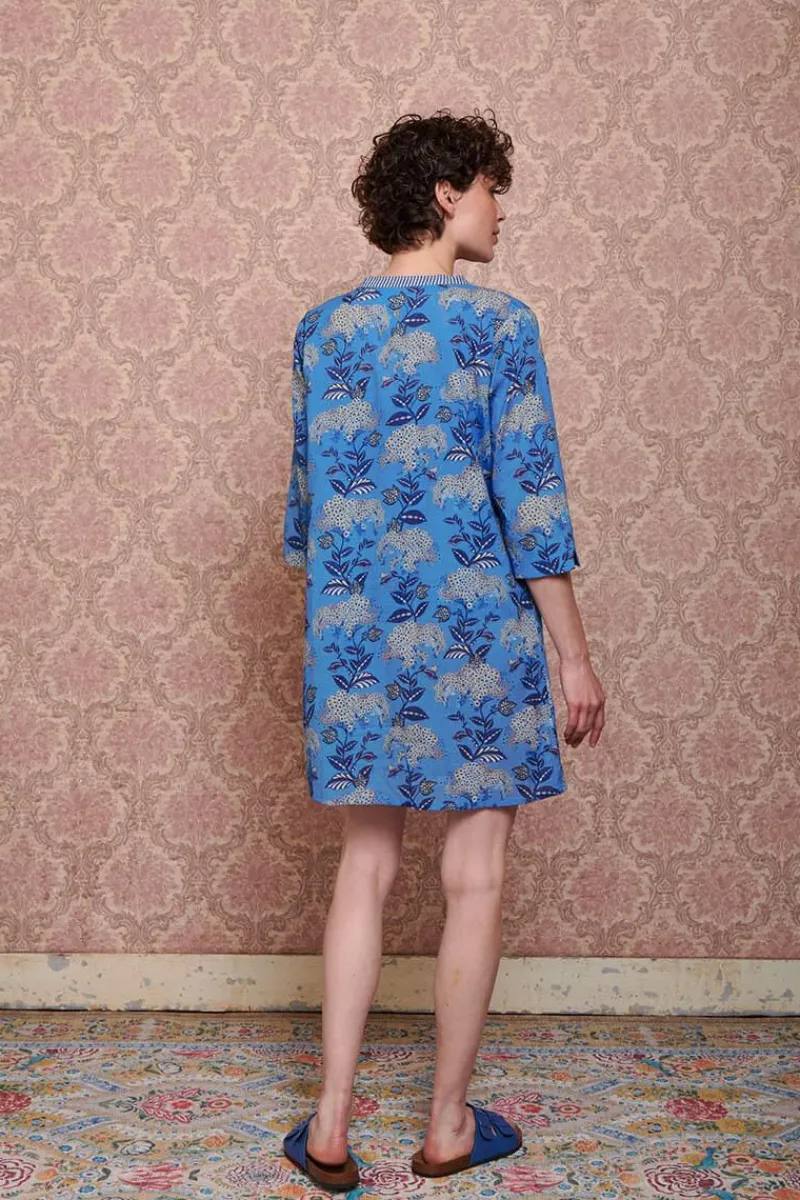 Pip Studio Kleider|Kleid Flora Firenze Kobaltblau
