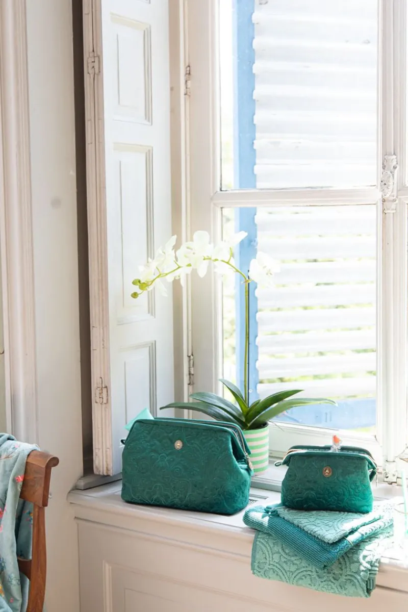 Pip Studio Kosmetiktasche|Kosmetiktasche Extra Gross Quiltey Days Grün