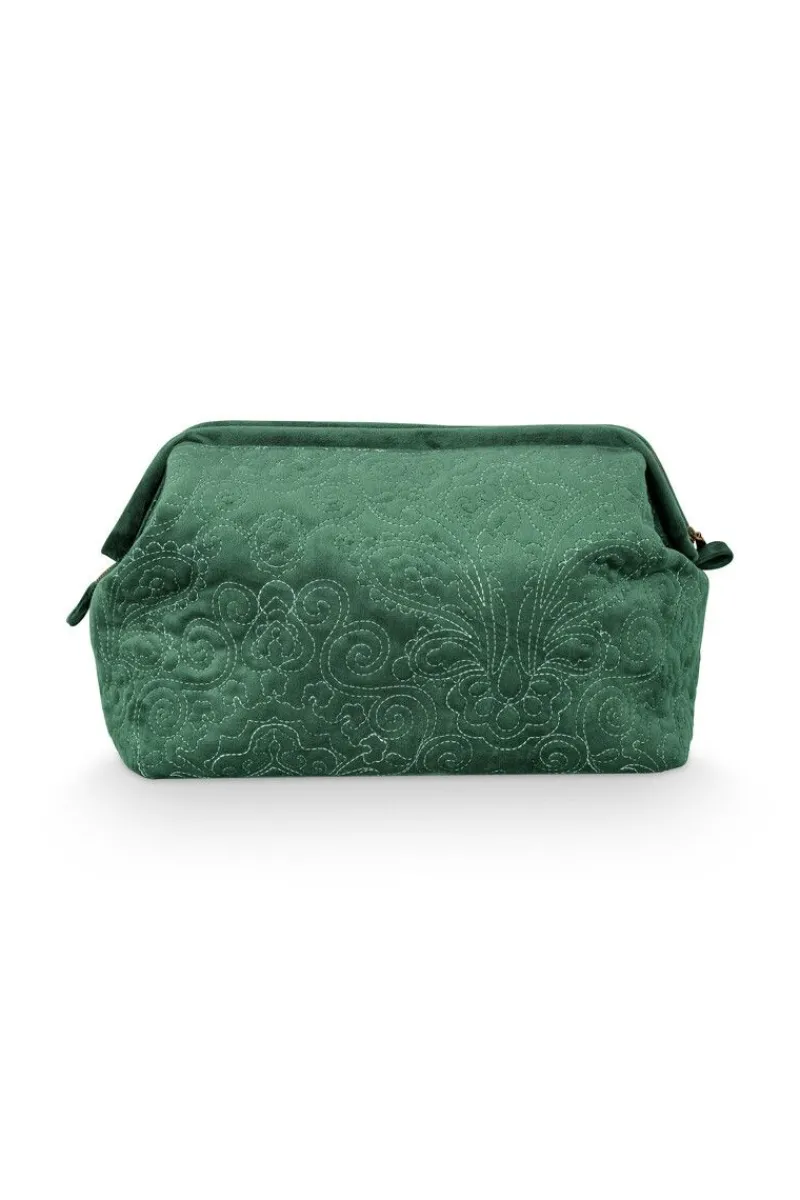 Pip Studio Kosmetiktasche|Kosmetiktasche Extra Gross Quiltey Days Grün