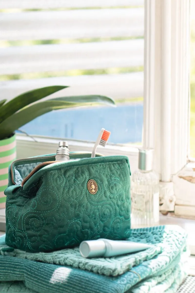Pip Studio Kosmetiktasche|Kosmetiktasche Klein Quiltey Days Grün