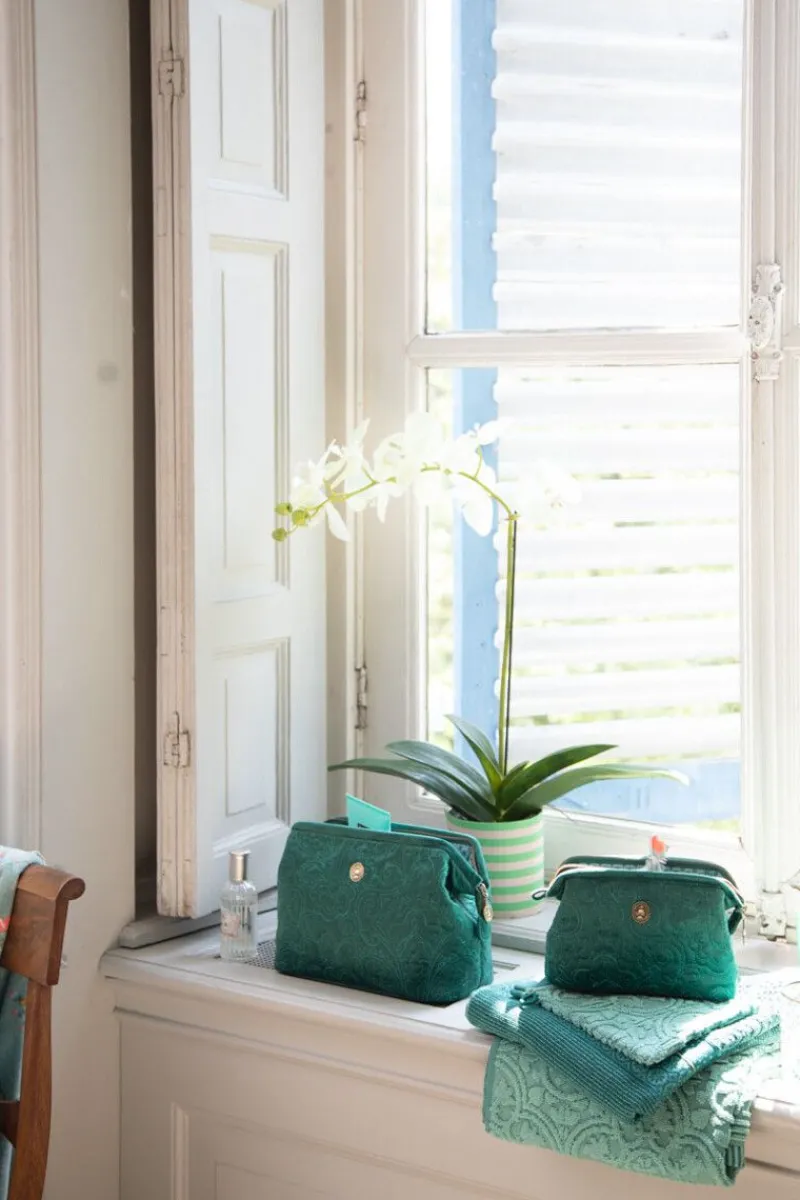 Pip Studio Kosmetiktasche|Kosmetiktasche Klein Quiltey Days Grün