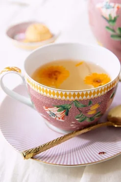 Pip Studio Cappuccino Tasse|Tasse & Untertasse|La Majorelle Cappuccino Tasse & Undertasse Rosa