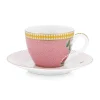Pip Studio Espresso Tasse|Tasse & Untertasse|La Majorelle Espresso Tasse & Untertasse Rosa