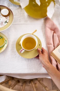 Pip Studio Porzellan Sets|Cappuccino Tasse|La Majorelle Set/2 Cappuccino Tasse & Undertasse Gelb