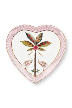 Pip Studio Frühstücksteller|La Majorelle Set/2 Herz Form Teller Rosa