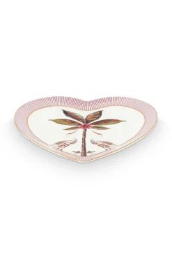 Pip Studio Frühstücksteller|La Majorelle Set/2 Herz Form Teller Rosa