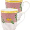 Pip Studio Porzellan Sets|Kaffeetassen|La Majorelle Set/2 Tassen Klein Rosa
