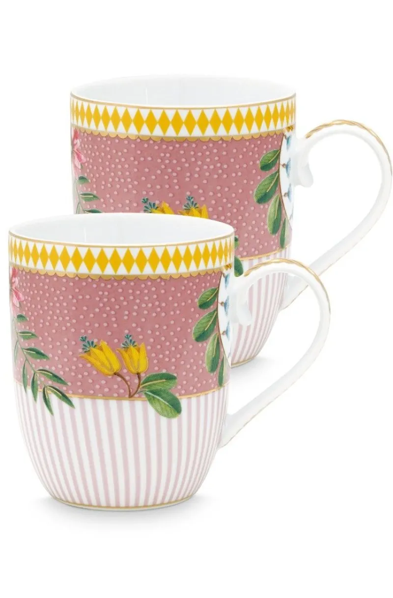 Pip Studio Porzellan Sets|Kaffeetassen|La Majorelle Set/2 Tassen Klein Rosa