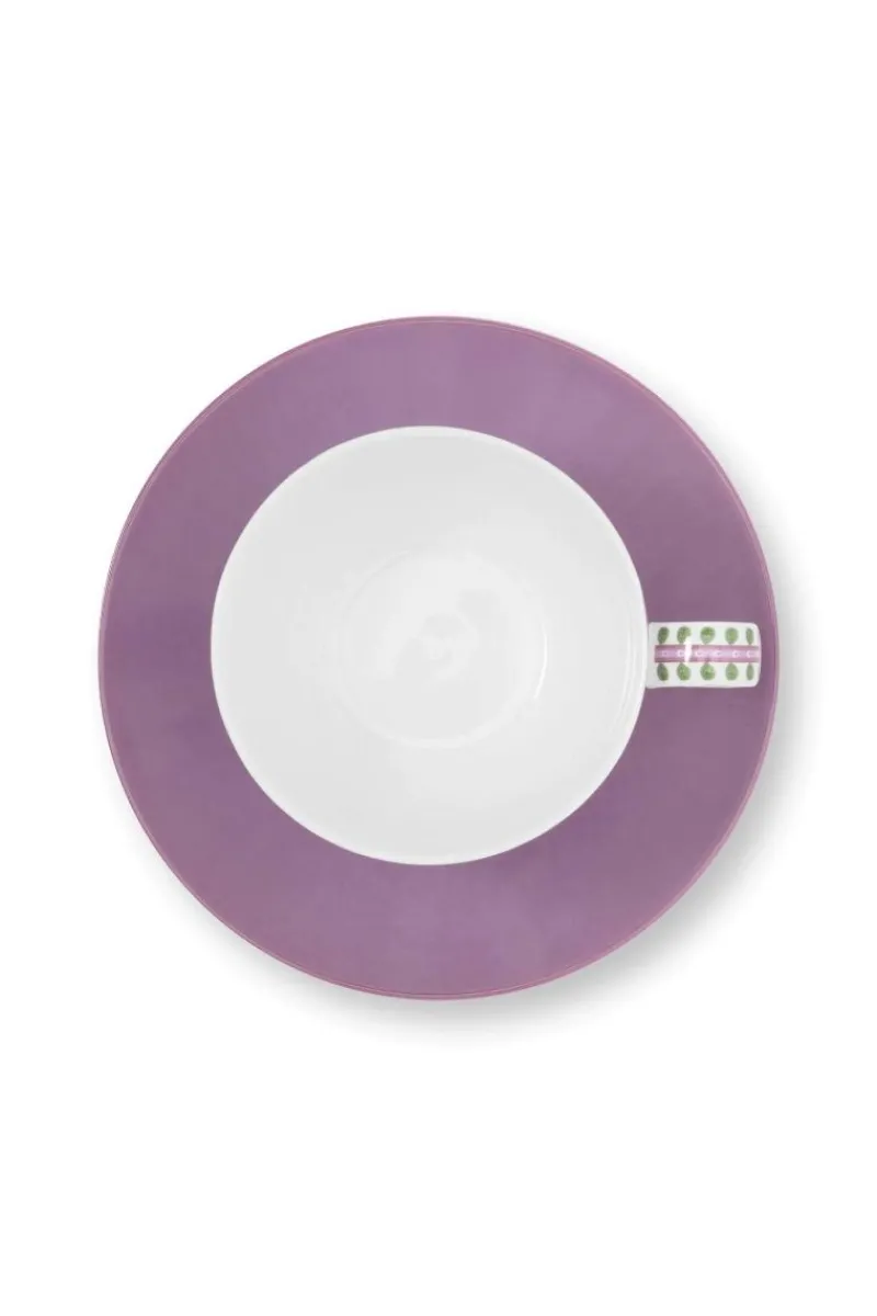 Pip Studio Cappuccino Tasse|Tasse & Untertasse|Lily & Lotus Cappuccino Tasse & Untertasse Lila Violett